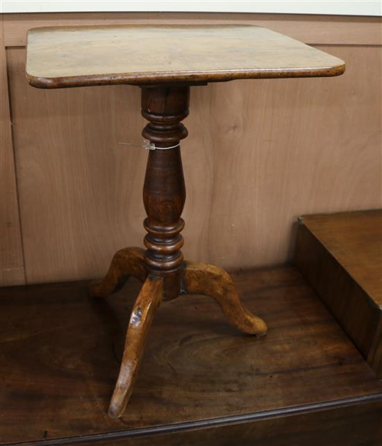 A Regency pollard oak wine table W.50cm